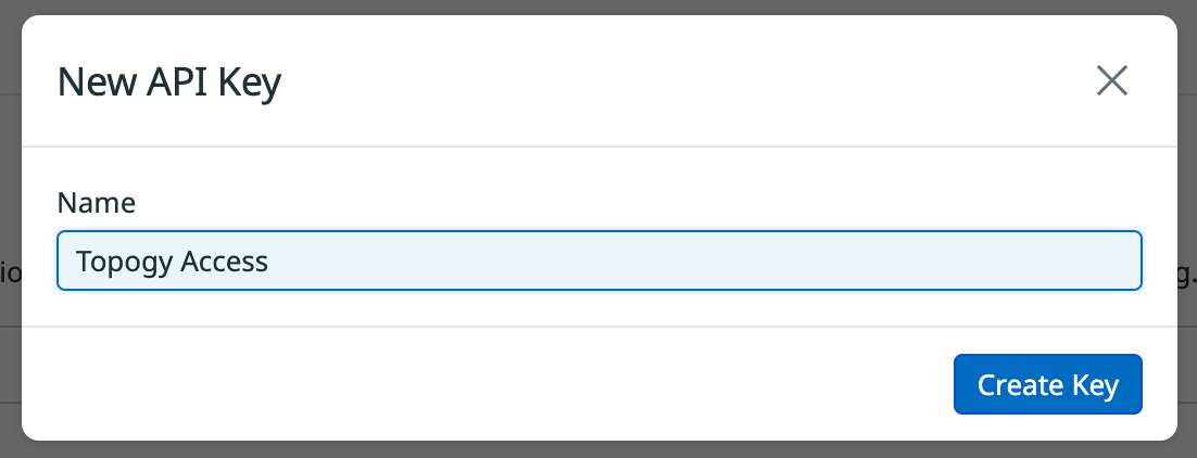 Name and create API key