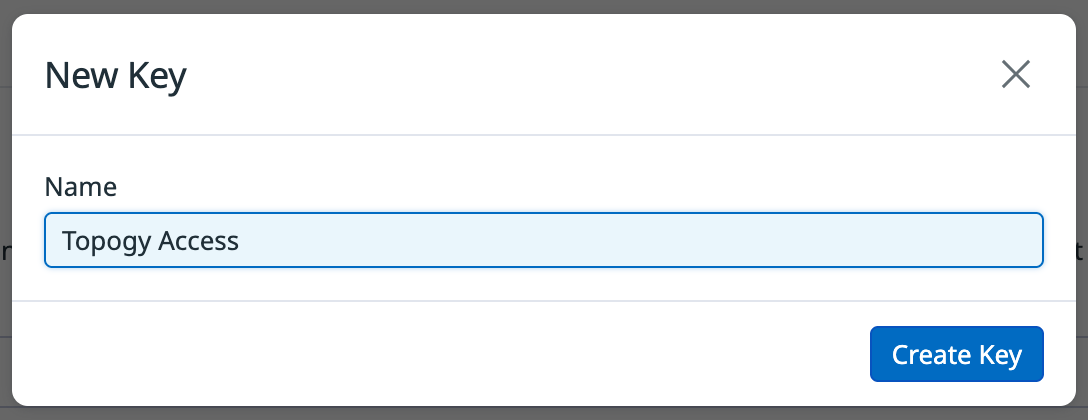 Name and create Application key
