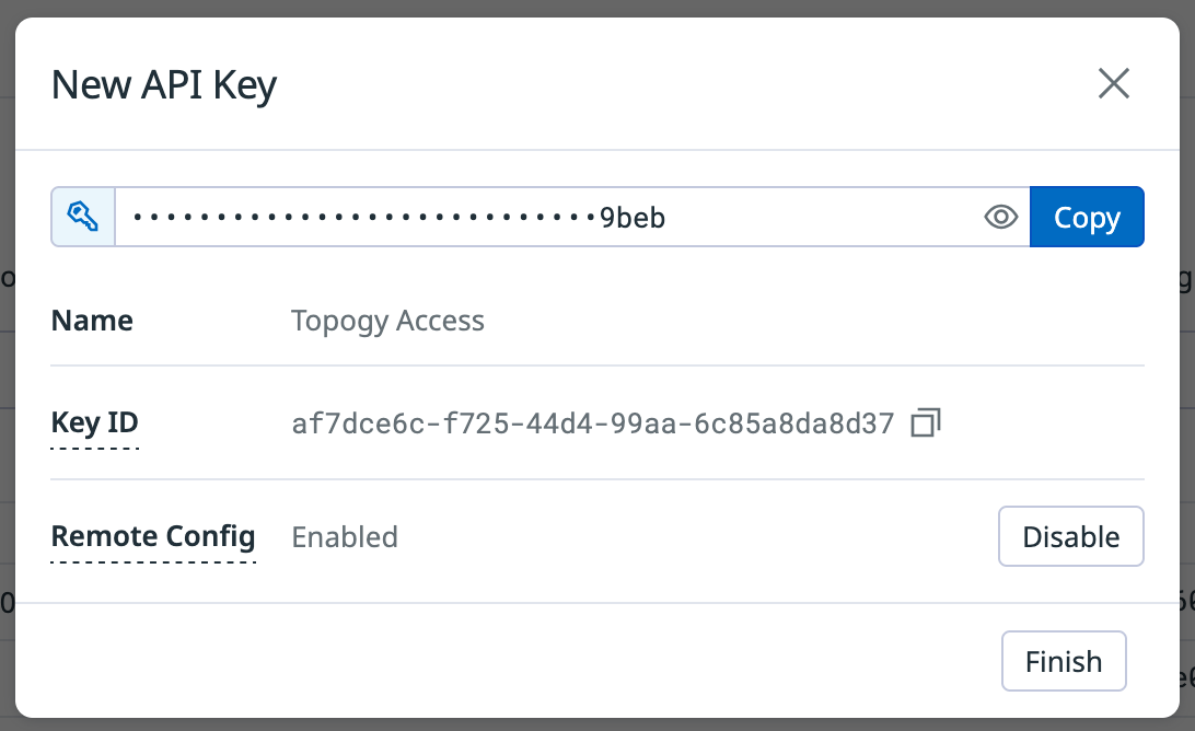 API Key created