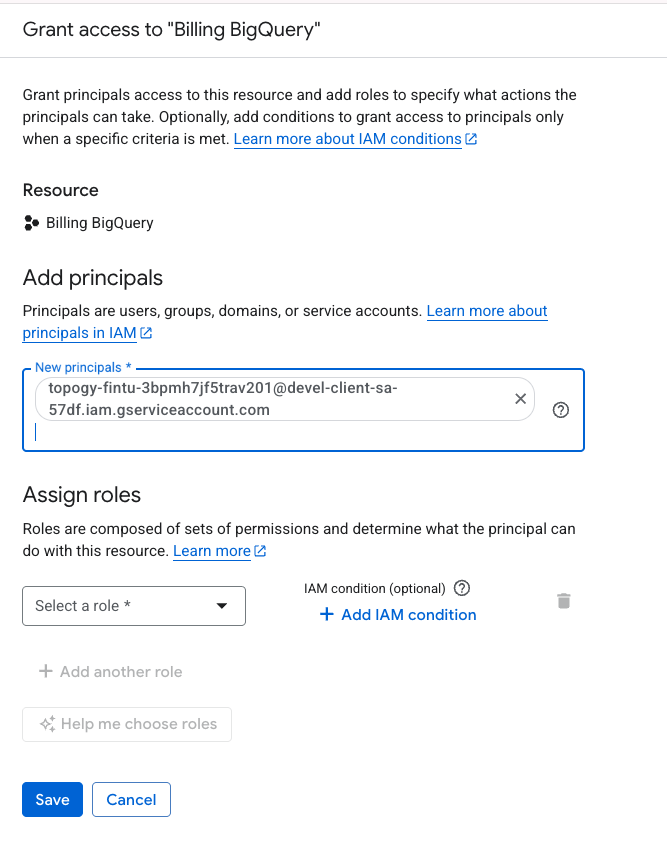 Paste service account