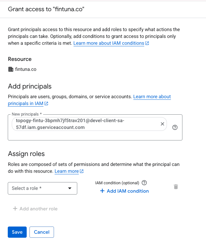 Paste service account