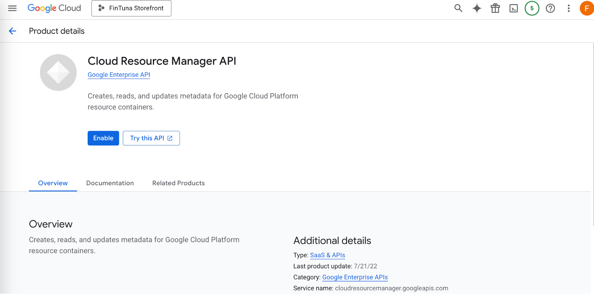 Enable API