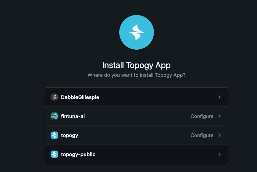 GitHub App install button